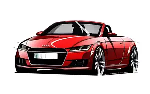 Audi TT Roadster car sketch wide wallpapers and HD wallpapers