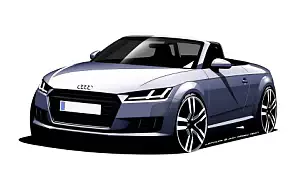 Audi TT Roadster car sketch wide wallpapers and HD wallpapers