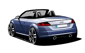 Audi TT Roadster car sketch wide wallpapers and HD wallpapers