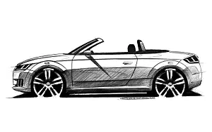 Audi TT Roadster car sketch wide wallpapers and HD wallpapers