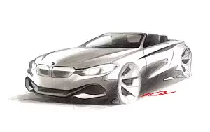 BMW 4-series Convertible car sketch wide wallpapers and HD wallpapers