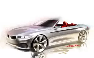 BMW 4-series Convertible car sketch wide wallpapers and HD wallpapers