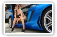Lamborghini and Girls desktop wallpapers