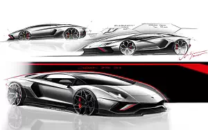 Sketch car Lamborghini Aventador LP 780-4 Ultimae wallpapers