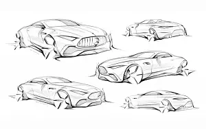 Sketch car Mercedes-AMG SL 43 wallpapers