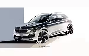 Sketch car Skoda Kamiq wallpapers