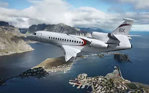 Falcon 8X private jet wallpapers