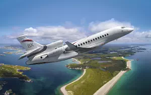 Falcon 8X private jet wallpapers