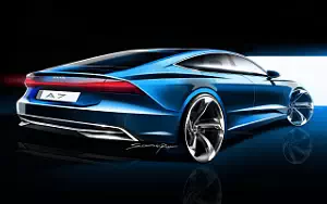 Audi A7 Sportback quattro car sketch wallpapers