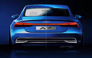 Audi A7 Sportback quattro car sketch wallpapers