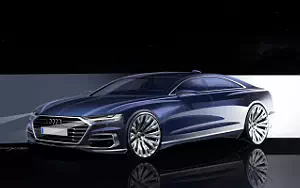 Audi A8 L car sketch wallpapers