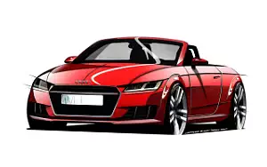 Audi TT Roadster S-line car sketch wallpapers