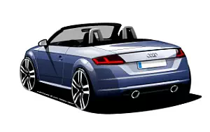 Audi TT Roadster S-line car sketch wallpapers