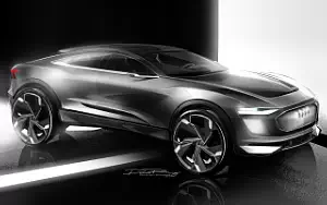 Audi e-tron Sportback Concept car sketch wallpapers