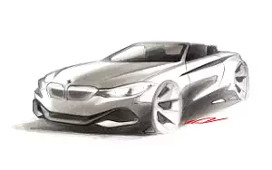 BMW 4 series Convertible car sketch wallpapers