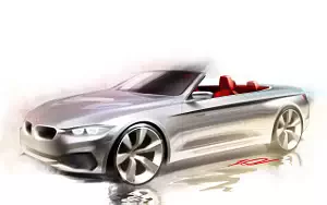 BMW 4 series Convertible car sketch wallpapers