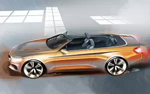 BMW 4 series Convertible car sketch wallpapers