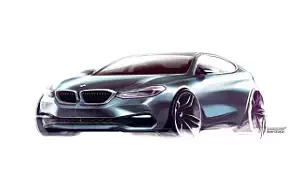 BMW 6 series Gran Turismo car sketch wallpapers