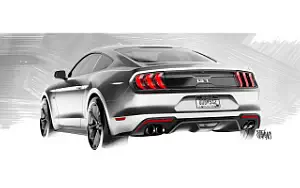 Ford Mustang GT car sketch wallpapers