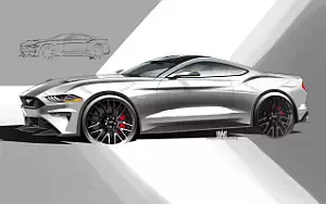 Ford Mustang GT car sketch wallpapers