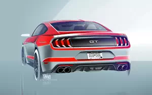 Ford Mustang GT car sketch wallpapers