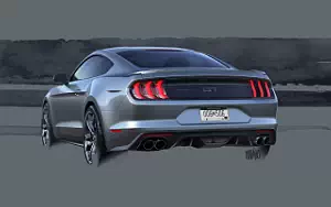 Ford Mustang GT car sketch wallpapers