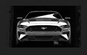 Ford Mustang GT car sketch wallpapers