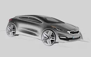 Kia pro_cee'd car sketch wallpapers