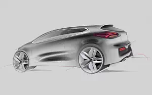 Kia pro_cee'd car sketch wallpapers