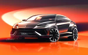 Sketch car Lamborghini Urus S wallpapers