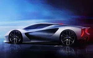 Sketch car Lotus Evija wallpapers