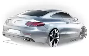 Mercedes-Benz C-class Coupe car sketch wallpapers