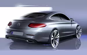 Mercedes-Benz C-class Coupe car sketch wallpapers