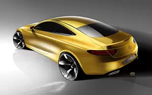 Mercedes-Benz C-class Coupe car sketch wallpapers