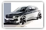 Skoda cars sketches desktop wallpapers