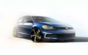 Volkswagen Golf GTE car sketch wallpapers