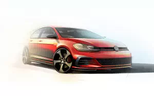 Volkswagen Golf GTI Performance 5door car sketch wallpapers