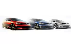 Volkswagen Golf GTI Performance 5door car sketch wallpapers