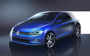 Volkswagen Polo car sketch wallpapers