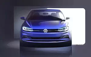 Volkswagen Polo car sketch wallpapers