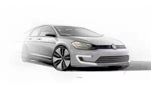 Volkswagen e-Golf car sketch wallpapers